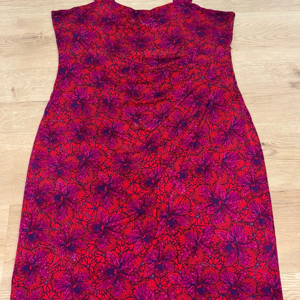 Miss Tina Floral Red and Purple Women's‎ Dress